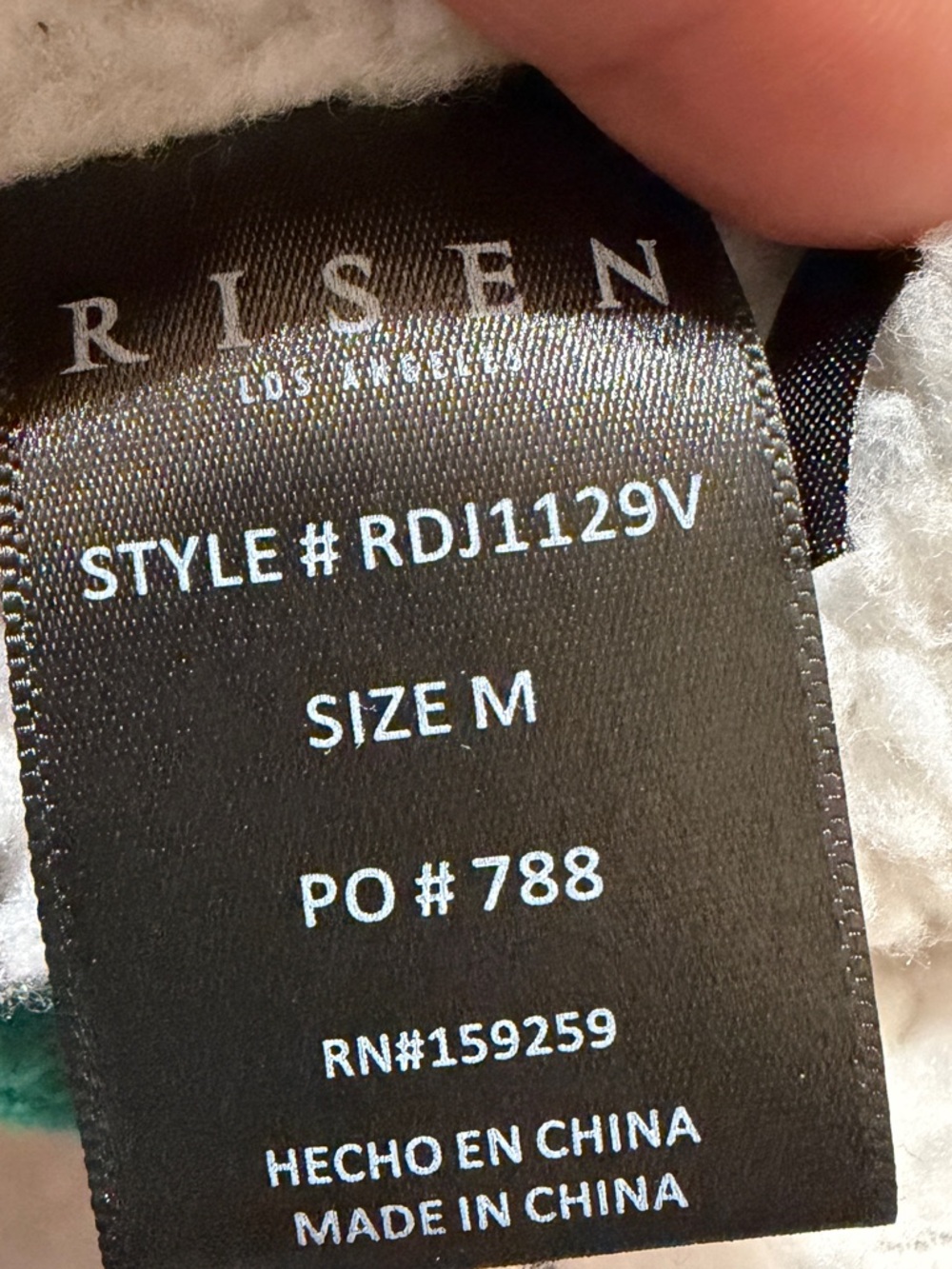 Risen Los Angeles Plaid Sherpa-Lined Vest in Green and Black - Picture 4 of 6